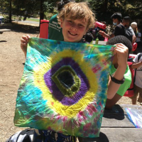 Day Camper showing tie dye piece 